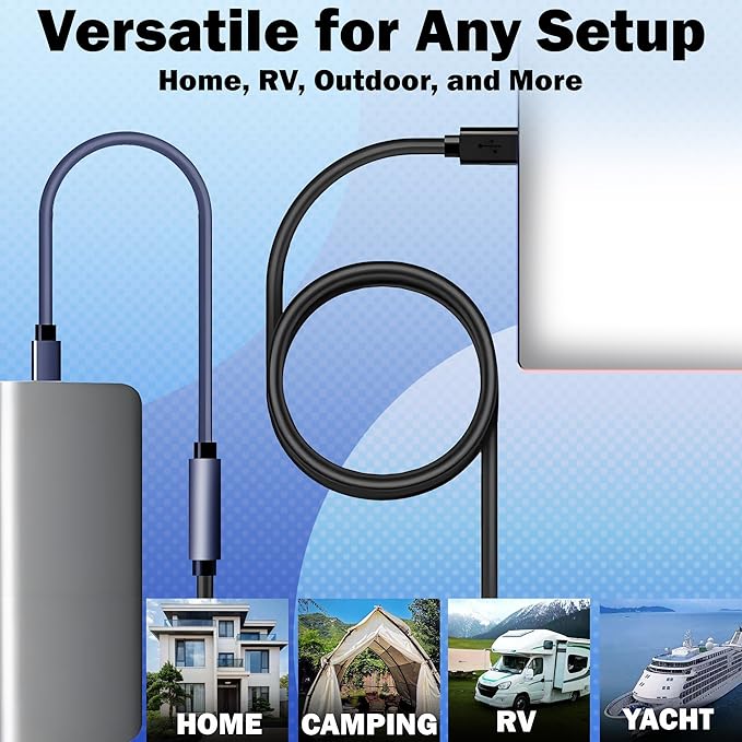 Starlink Mini USB-C to DC Power Adapter Cable (0.2m) - Waterproof and Compatible with 100W and Above PD Power Banks/Chargers and Original Starlink Mini Devices
