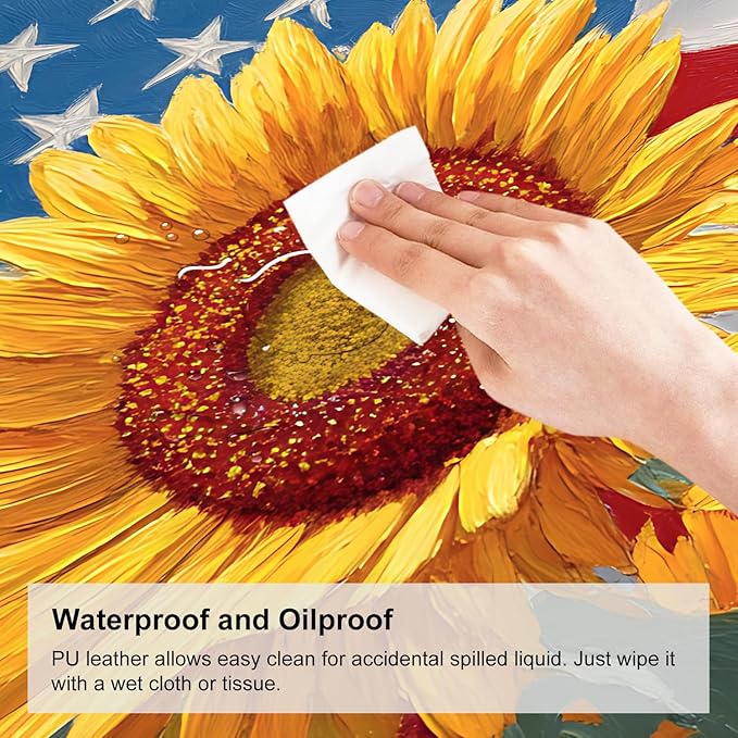 Mouse Pad, Large Anti-Slip with Stitched Edges Desk Mat Desktop Laptop Computer Desk Keyboard Mat,Table Protector Blotter Mat (Sunflower, 31.5" x 11.8")