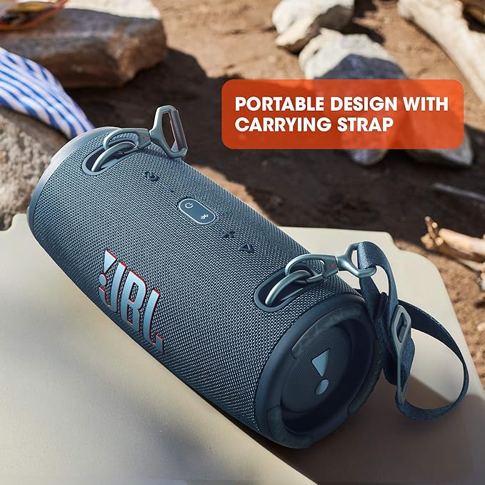 JBL Xtreme 3 - Portable Bluetooth Speaker, powerful sound and deep bass, IP67 waterproof, 15 hours of playtime, powerbank, PartyBoost for multi-speaker pairing (Blue)