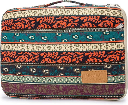Kinmac 360° Heavy Duty Protective Laptop Computer Sleeve case Bag Cover with Handle for MacBook Pro 14 inch,14 inch-14.4 inch HP Lenovo Dell ASUS Acer Laptop (New Bohemian)