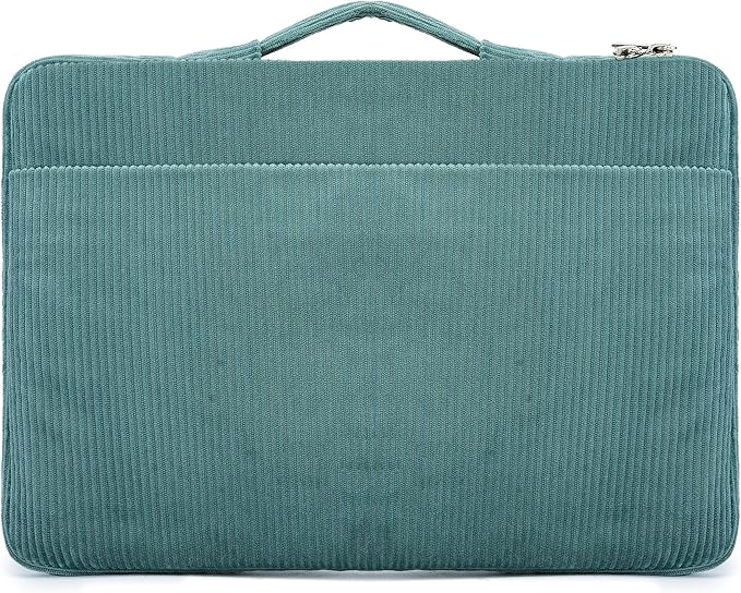 Kinmac 360° Protective Laptop Sleeve Case Bag Cover with Handle for MacBook Pro 16 inch,16 inch HP,Lenovo,Dell,ASUS,Acer Ultrabook and Business Laptop (Green Corduroy)