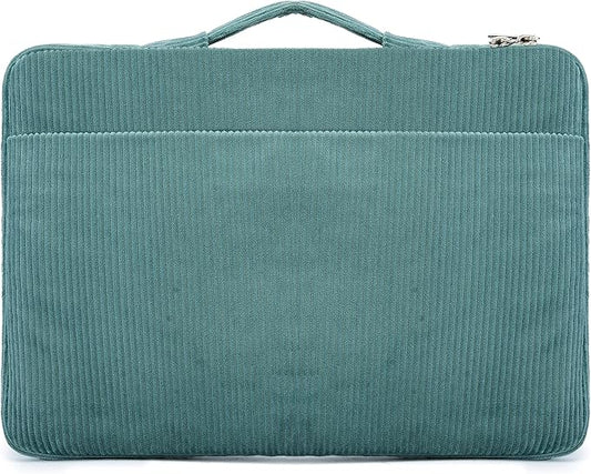 Kinmac 360° Protective Laptop Sleeve Case Bag Cover with Handle for MacBook Pro 16 inch,16 inch HP,Lenovo,Dell,ASUS,Acer Ultrabook and Business Laptop (Green Corduroy)