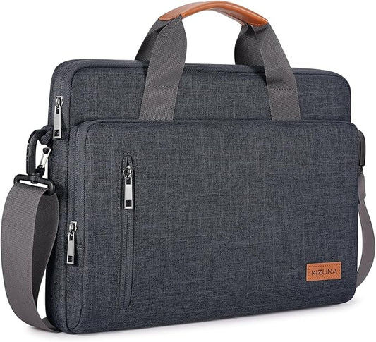 KIZUNA Laptop Bag 15.6 Inch Computer Shoulder Case Sleeve Briefcase For MacBook Air 15 M2/MacBook Pro 16 M4-M1/16″ ThinkBook 16 Gen 8/Legion Slim 5i Gen 8/16.3" XPS 16/Gaming 3i,Dark Grey