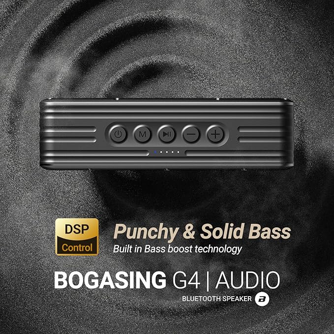 BOGASING G4 Bluetooth Speaker, Portable Wireless Speakers, 50W Stunning & Balanced Sound with Rich Bass, 24H Playtime, IPX7 Waterproof, Bluetooth 5.3, EQ, TWS, TF-Card, AUX, USB, for Outdoor Home
