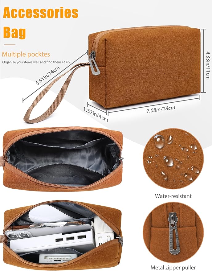 HYZUO 13 Inch Laptop Sleeve Case Bag with Adjustable Stand for MacBook Air 13 M5 A3449 M4 M3 M2 M1 2026-2018, 13" MacBook Neo 2026, MacBook Pro 13 M2 M1 2026-2016, Surface Pro, XPS 13, Brown