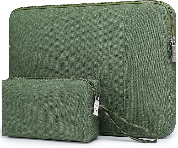 HYZUO 14-15 Inch Laptop Sleeve Bag Set for MacBook Air 15 M5 A3448 M4 M3 M2 2026-2023, MacBook Pro 15, XPS 14/15 Plus, 15" Surface Laptop, Notebook Case for 14" HP Lenovo Asus Acer, Grass Green