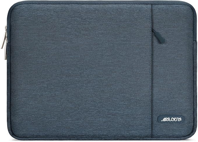 MOSISO Laptop Case 13.3 inch, 13-13.3 inch Laptop Sleeve Compatible with MacBook Air/Pro 13/Pro 14 M5 M4 M3 M2 M1, HP Dell ASUS Lenovo,Polyester Vertical Computer Sleeve Bag with Pocket, Haze Blue
