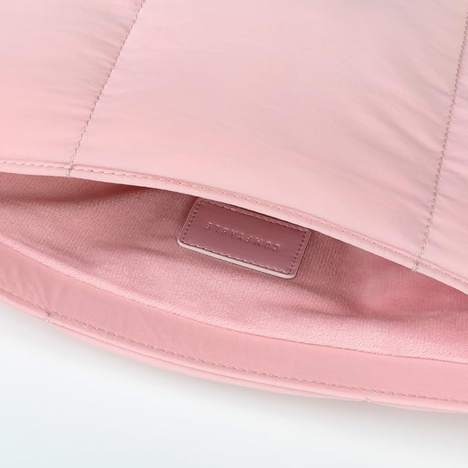 Comfyable Puffy Laptop Sleeve 13 Inch 14 Inch, Quilted Puffer Laptop Carrying Case for Women, Pillow Case Compatible with MacBook Air/Pro M5 M4 M3 M2 Pro/Max 2026, 13" MacBook Neo A18, Pink