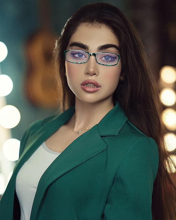 Henotin 5-Pack Reading Glasses Blue Light Blocking Anti Eyestrain Computer Reading Glasses for Women and Men Readers (Mix Color-C2, 0.50, Diopters)