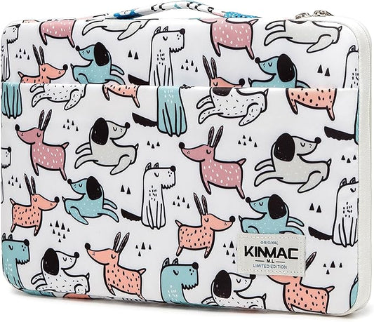 Kinmac Dogs Pattern 360° Protective Water Resistant Laptop Case Bag Sleeve with Handle for Surface Pro,MacBook Pro 13",MacBook 12",New MacBook Air 13" Retina and iPad pro 12.9