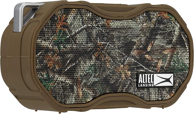 Altec Lansing Baby Boom XL - Waterproof Bluetooth Speaker, Wireless & Portable Speaker for Travel & Outdoor Use, Deep Bass & Loud Sound, 1 Pack, Real Tree Camo