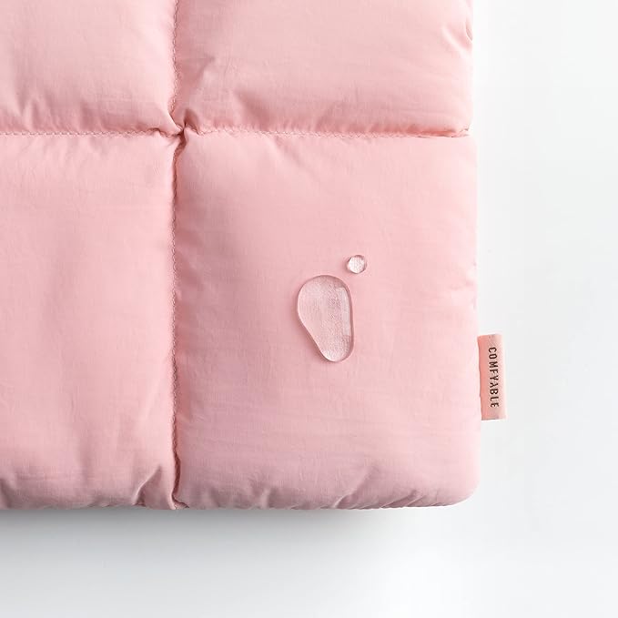 Comfyable Puffy Laptop Sleeve 13 Inch 14 Inch, Quilted Puffer Laptop Carrying Case for Women, Pillow Case Compatible with MacBook Air/Pro M5 M4 M3 M2 Pro/Max 2026, 13" MacBook Neo A18, Pink