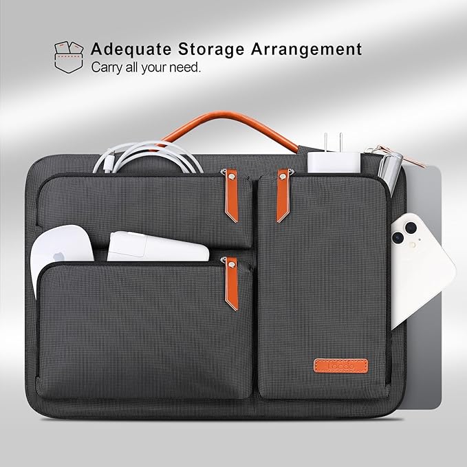 Lacdo 360° Protective Laptop Sleeve Case for MacBook Air/Pro, 13-13.3 inch Notebook, 14 inch MacBook Pro M5 Pro/Max A3426 A3427 (2026), M5/M4/M3/M2/M1 A3434 A3112 A3401 A3185 A2992 Computer Bag, Black
