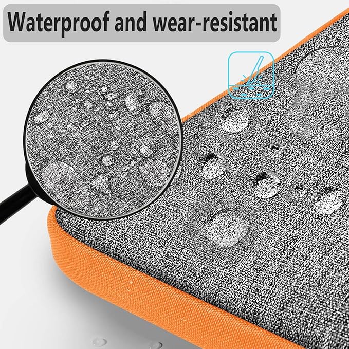 Hseok Laptop Shoulder Bag 15 15.6 16 Inch Briefcase,Compatible MacBook Pro/Neo 16",MacBook Air/Pro 15,XPS 15/16 and most 15.6-16 and Most 15-16 Notebooks,Spill-Resistant Handbag,Dark Gray & Orange