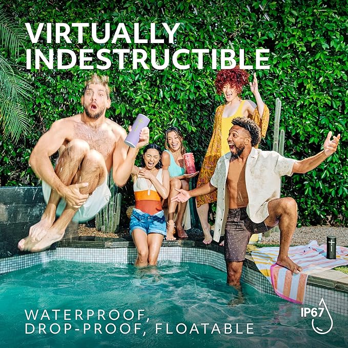 Ultimate Ears Boom 4 Portable Waterproof Bluetooth Speaker with 360-Degree, Bold, Immersive, Crystal-Clear Sound, Floating Speaker with 15-Hour Battery and 147ft (45m) Range - Black