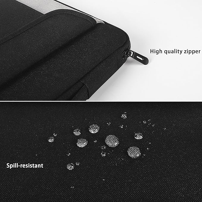 DOMISO 15.6-16 Inch Laptop Sleeve Case,Water-resistant Laptop Protective Case for MacBook Pro16,Dell XPS 16,Lenovo,HP, ASUS, Acer,Black