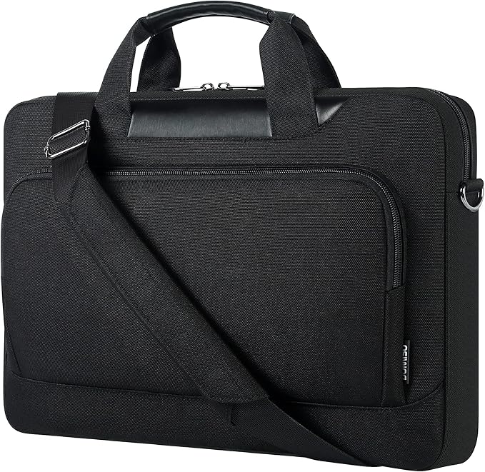 DOMISO 15-15.6 Inch Laptop Bag Business Briefcase Laptop Case Compatible with Lenovo 15.6" Ideapad 330/16" MacBook Pro/HP EliteBook 850 G3/Envy x360 15/Latitude 3580/Acer Chromebook/Asus,Black