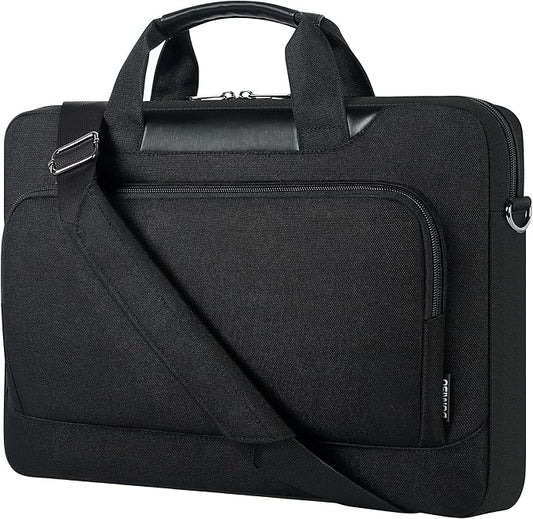 DOMISO 15-15.6 Inch Laptop Bag Business Briefcase Laptop Case Compatible with Lenovo 15.6" Ideapad 330/16" MacBook Pro/HP EliteBook 850 G3/Envy x360 15/Latitude 3580/Acer Chromebook/Asus,Black