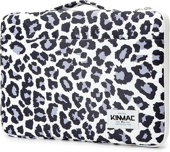 Kinmac 360° Protective Laptop Sleeve Case Bag Cover with Handle for MacBook Pro 16 inch,16 inch HP,Lenovo,Dell,ASUS,Acer Ultrabook and Business Laptop (Leopard)