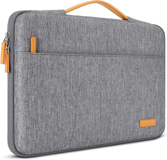 DOMISO 14 inch Laptop Case Sleeve Protective Cover Compatible with 15 inch MacBook Air M4 M3 M2,MacBook Pro,14-15 inch HP Dell ASUS Lenovo Chromebook,Waterproof Computer Cases Bag with Handle,Grey
