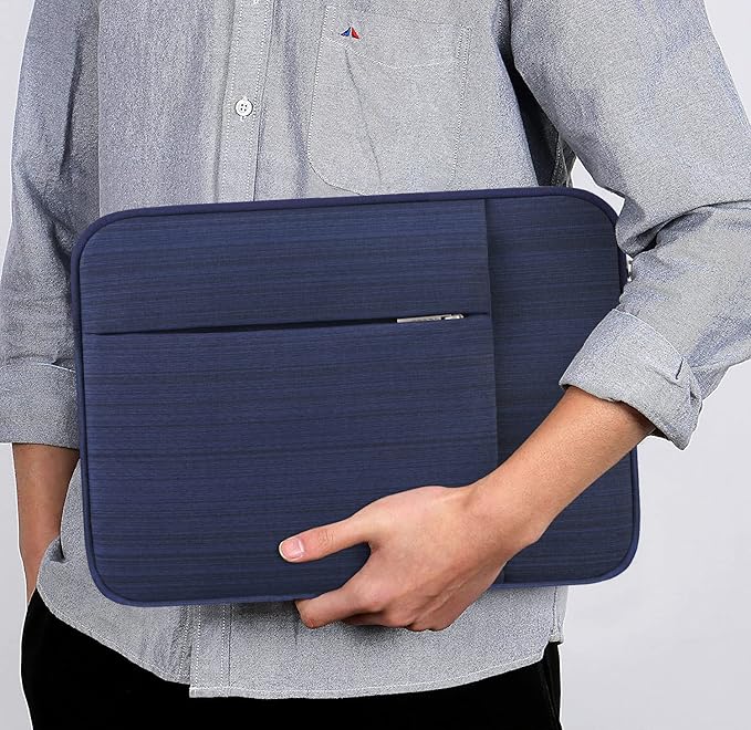 Lacdo Laptop Sleeve Case for 16 inch MacBook Pro M5 Pro/Max A3428 A3429 (2026), M4/M3/M2/M1 A3403 A3186 A2991 A2780 A2485 A2141 | 15 inch Microsoft Surface Laptop 7th Copilot+PC Computer Bag, Blue