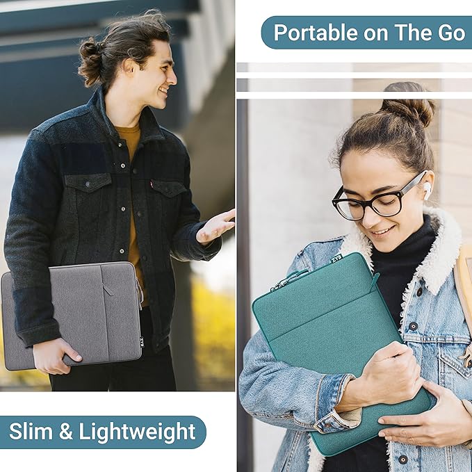 ZYB Laptop Case 16 Inch,16 Inch Laptop Sleeve for 16 Inch Notebook MacBook Pro 16 Lenovo ThinkBook/IdeaPad/ThinkPad HP Dell Acer ASUS etc Waterproof Computer Sleeve with Pocket & Accessory Bag-Teal