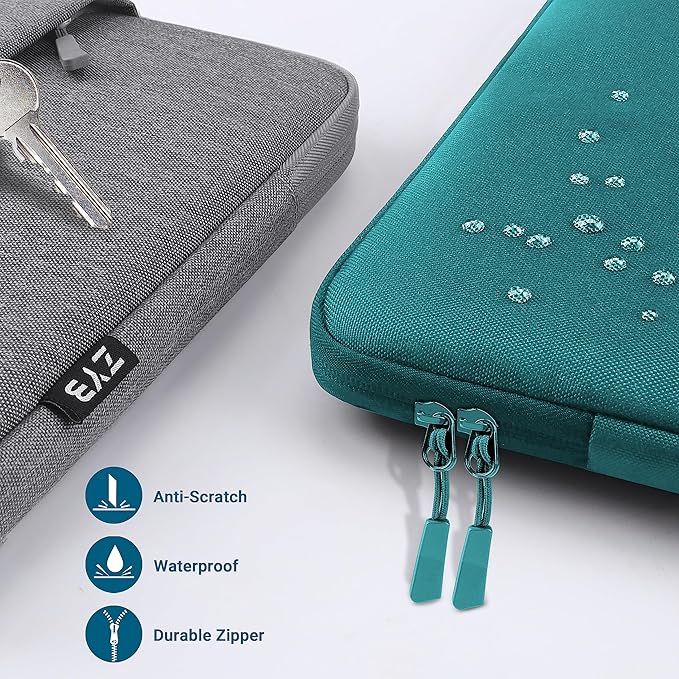 ZYB Laptop Sleeve 15.6 Inch,Waterproof Laptop Case 15.6 Inch for 15-15.6'' Lenovo ThinkPad IdeaPad Acer ASUS HP Dell Chromebook MacBook Pro 15 16 etc Notebook Case 15+ Inch with Accessory Bag-Teal