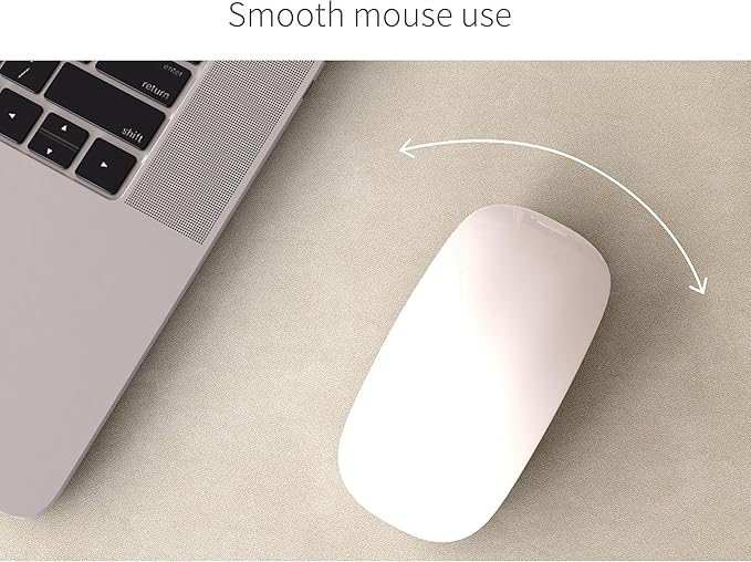 RENMTURE Desk Pad, Cork & PU Leather Desk Mat, Large Mouse pad, Non-Slip Desk Protector and Blotter, Waterproof Writing Pad, Desk Accessories and Organizers for Home Office (Golden,23.6" x 13.7")