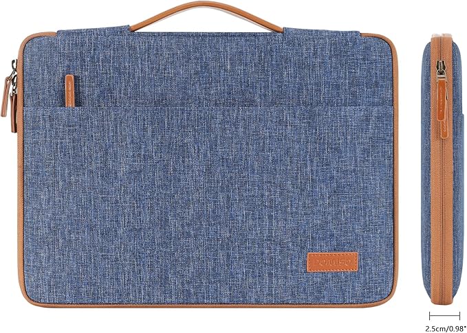 DOMISO 17.3 inch Laptop Case Sleeve Protective Cover Compatible with 17.3 inch HP Pavilion Envy 17/Lenovo IdeaPad/Acer/ASUS/Dell/Alienware/LG Gram,Water Resistant Computer Bag with Handle,Blue
