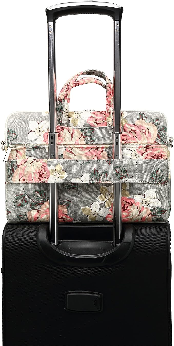 canvaslife Gray Roses Laptop Sleeve, 12/13 Inch | Waterproof