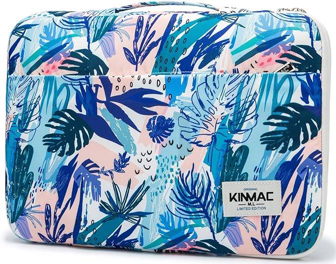 Kinmac 360° Heavy Duty Protective Laptop Computer Sleeve case Bag Cover with Handle for MacBook Pro 14 inch,14 inch-14.4 inch HP Lenovo Dell ASUS Acer Laptop (Sea Grass)