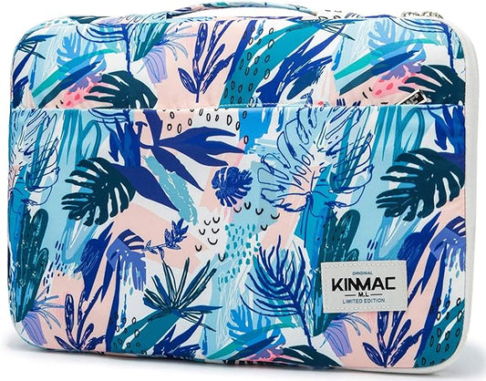 Kinmac 360° Heavy Duty Protective Laptop Computer Sleeve case Bag Cover with Handle for MacBook Pro 14 inch,14 inch-14.4 inch HP Lenovo Dell ASUS Acer Laptop (Sea Grass)