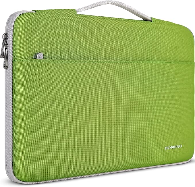 DOMISO 14 inch Laptop Case Sleeve Protective Cover Compatible with 15 inch MacBook Air M4 M3 M2,MacBook Pro,14-15 inch HP Dell ASUS Lenovo Chromebook,Waterproof Computer Cases Bag,Tender Green