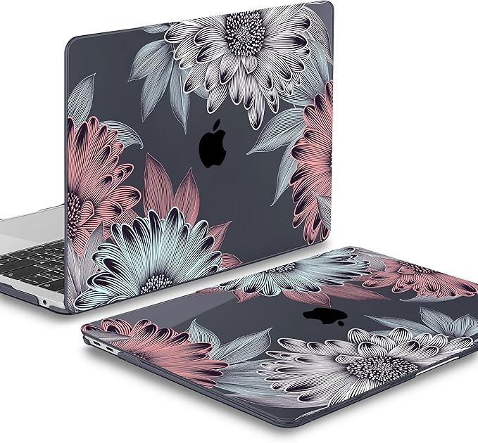 Mektron Case for MacBook Air 13" M1 A2337 A2179 A1932,Blooming Chrysanthemums Hard Cover 2018-2021 Air 13-inch with Touch bar, Designed Protective Shell w/Keyboard Skin Screen Protector Webcam Cover