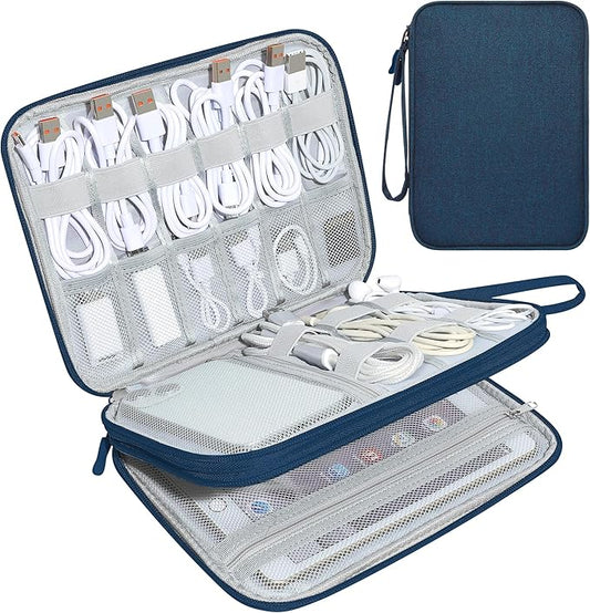 CILLA Electronics Organizer Travel, Travel Cord Organizer Case, Compact Electronics Accessories Bag for Cable, Cord, Charger, Phone
