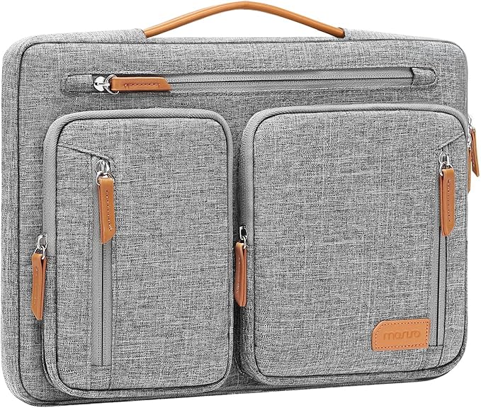 MOSISO 360 Protective Laptop Case 15.6 inch, 15-16 inch Laptop Sleeve Compatible with MacBook Pro 16, HP Acer Dell Lenovo ASUS, Side Open Carrying Computer Bag with 5 Accessory Pockets&Belt, Gray