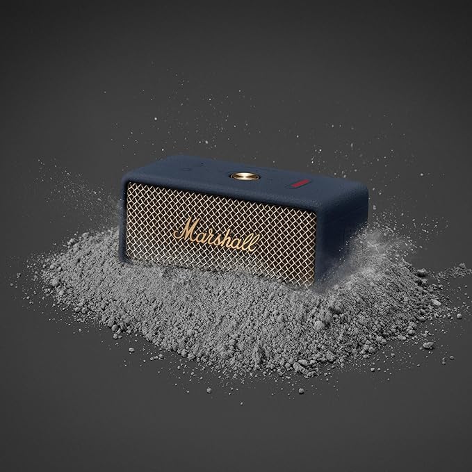 Marshall Emberton III Portable Bluetooth Speaker - Rugged Waterproof IP67 Design | Loud Stereo Sound, Deep Bass with 32+ Hr Playtime | Compact and Wireless for Travel and Outdoors - Midnight Blue