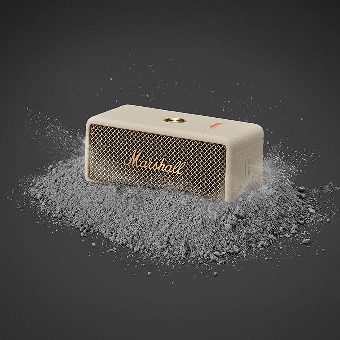 Marshall Emberton III Portable Bluetooth Speaker - Rugged Waterproof IP67 Design | Loud Stereo Sound, Deep Bass with 32+ Hr Playtime | Compact and Wireless for Travel and Outdoors - Cream