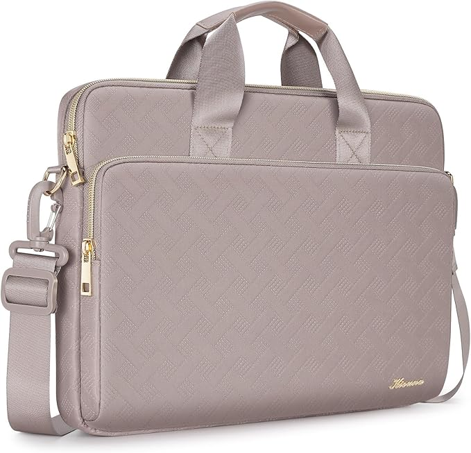 KIZUNA Laptop Sleeve Case 15.6 Inch Computer Shoulder Bag for for 16" MacBook Pro M4/Lenovo IdeaPad Flex 5i Gen 8/Legion Slim 5/Yoga Pro 9i/ThinkBook 16/HP Envy x360/Dell XPS 16/16 Plus,Khaki
