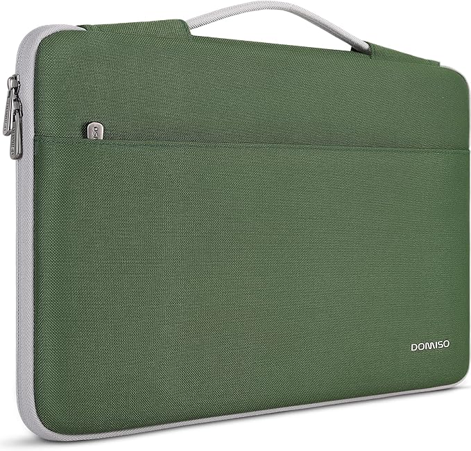 DOMISO Laptop Case Sleeve Protective Cover Compatible with Mac Book Air 13 M4 M3 M2,MacBook Pro M2 M1,iPad Air/Pro,13 inch Dell,Asus,Lenovo, HP, Waterproof Computer Cases Bag with Handle,Avocado Green