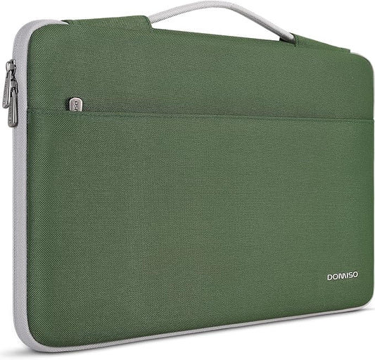 DOMISO 15.6 inch Laptop Case Sleeve Protective Cover Compatible with 16 inch MacBook Pro M4 M3 M2/Pro Max,15.6-16 inch HP Dell ASUS Lenovo Chromebook,Waterproof Computer Cases Bag,Avocado Green