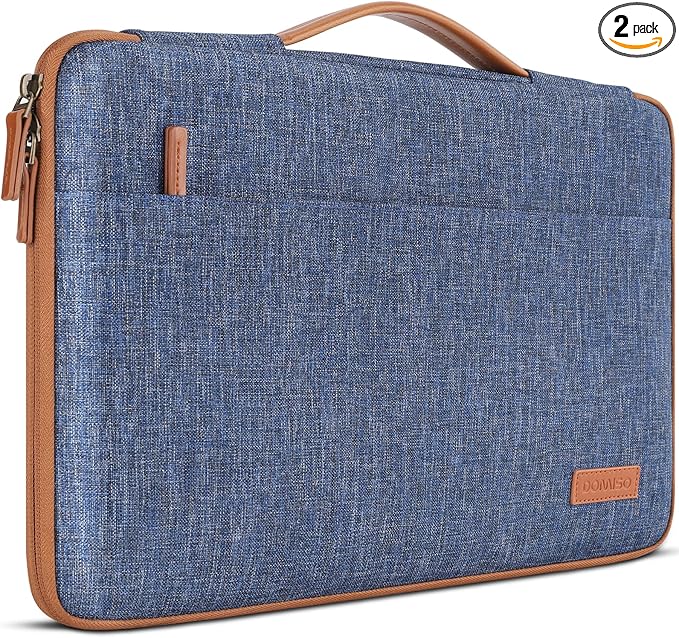 DOMISO Laptop Case Sleeve Protective Cover Compatible with MacBook Air 13 M4 M3 M2,MacBook Pro M2 M1,iPad Air/Pro,13 inch Dell,Lenovo, HP,Asus,Waterproof Computer Cases Bag with Handle,Blue