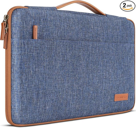 DOMISO Laptop Case Sleeve Protective Cover Compatible with MacBook Air 13 M4 M3 M2,MacBook Pro M2 M1,iPad Air/Pro,13 inch Dell,Lenovo, HP,Asus,Waterproof Computer Cases Bag with Handle,Blue