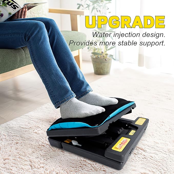 Foot Rest for Under Desk at Work,Height Adjustable Footrest,with Massage Roller and Thick Cushion,Ergonomic Foot Rest,for Car,Office,Computer,Gaming,Adjustable Metal Frame,All-Season Use
