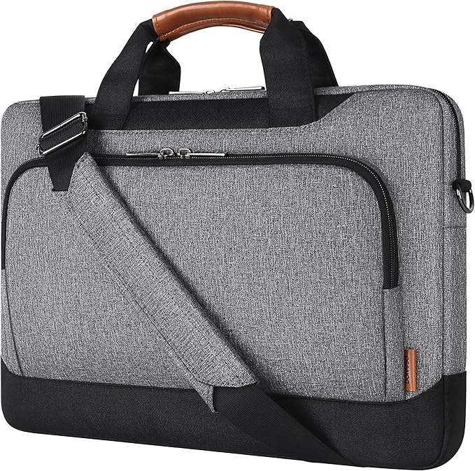 DOMISO 13.5-14 Inch Laptop Bag Business Briefcase Laptop Case Ultrabook Notebook Carrying Case Shoulderbag for MacBook Pro 14 Inch 2021 Model A2442 with M1 Pro/ M1 Max Chip & Touch ID,Grey