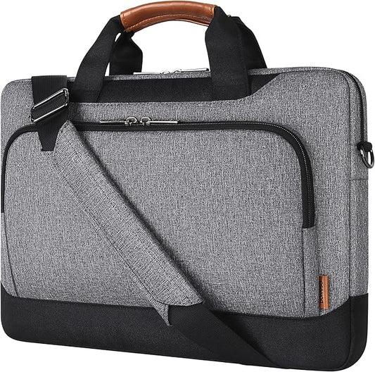 DOMISO 13.5-14 Inch Laptop Bag Business Briefcase Laptop Case Ultrabook Notebook Carrying Case Shoulderbag for MacBook Pro 14 Inch 2021 Model A2442 with M1 Pro/ M1 Max Chip & Touch ID,Grey