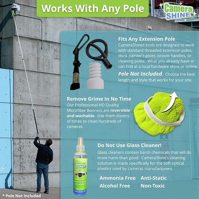 PRO Surveillance Cleaning Kit - Safely Clean Any Security Camera Safely From The Ground - Image 5
