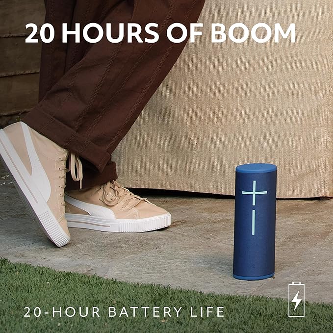 Ultimate Ears MEGABOOM 4 Portable Waterproof Bluetooth Speaker with Powerful 360-Degree Sound and Thundering Bass, Floating Speaker with 20-Hour Battery and 147ft (45m) Range - Lilac