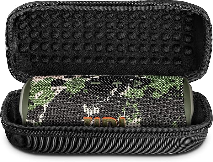JBL Flip 6 Portable Wireless Speaker | Deep Bass Sound, IP67 Waterproof Rating | Bluetooth Audio for Outdoor, Travel, Beach, Hiking, and Home Use (Squad) with Travel Case + Microfiber Cloth