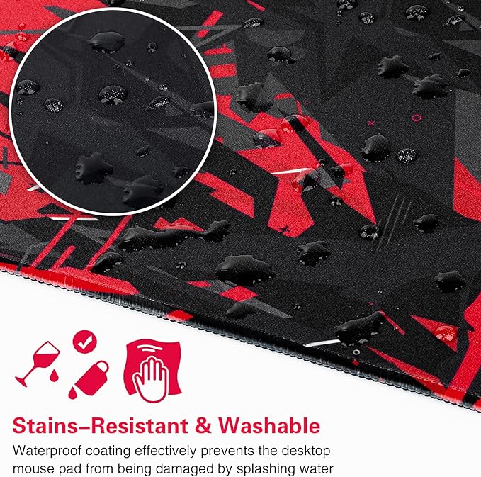 Canjoy Gaming Mouse Pad 31.5x15.8inch Extended XXL Large Mouse Pad Big Computer Keyboard Mouse Mat Desk Pad with Non-Slip & Rubber Base & Stitched Edge